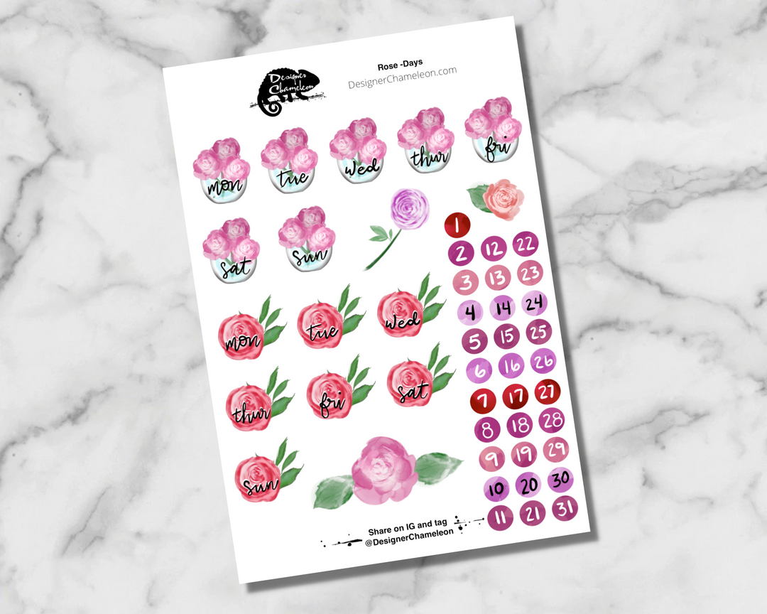 Rose Theme Sticker Collection