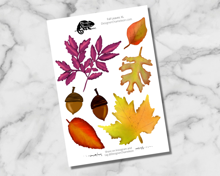 Fall Leaves Theme Sticker Kit