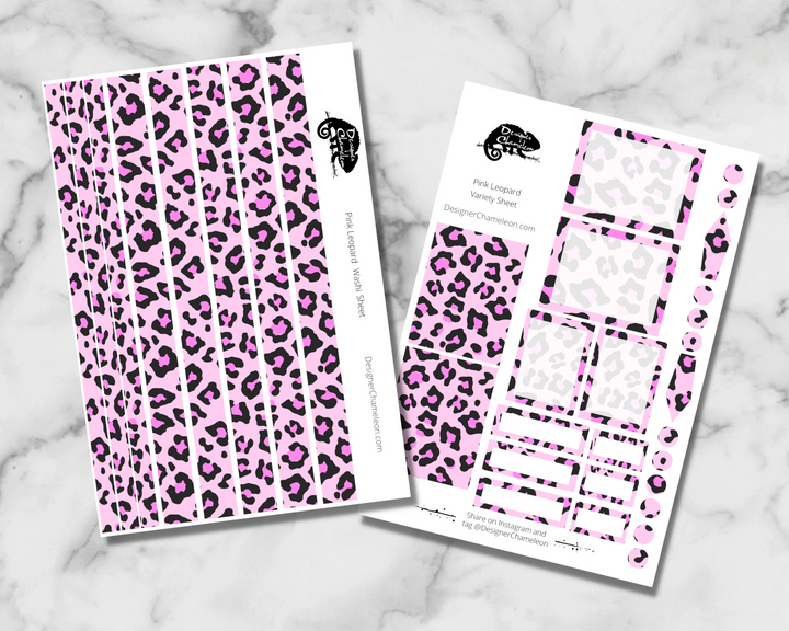 Pink Leopard Stickers