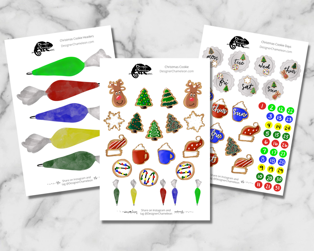 Christmas Cookie Theme Sticker Kit