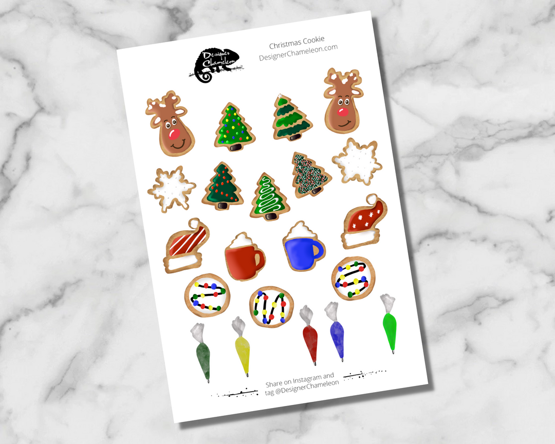 Christmas Cookie Theme Sticker Kit