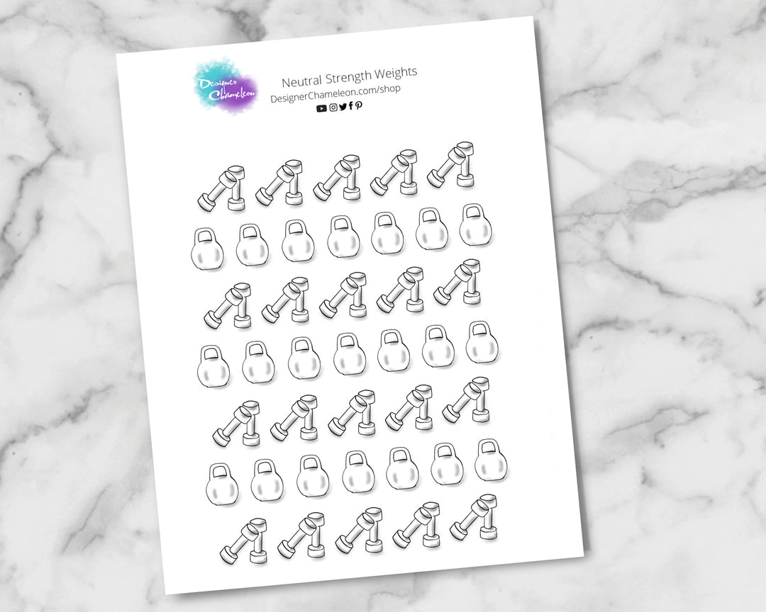 Neutral Workout Fitness Stickers