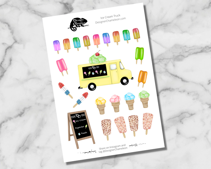 Ice Cream Truck Sticker Collection