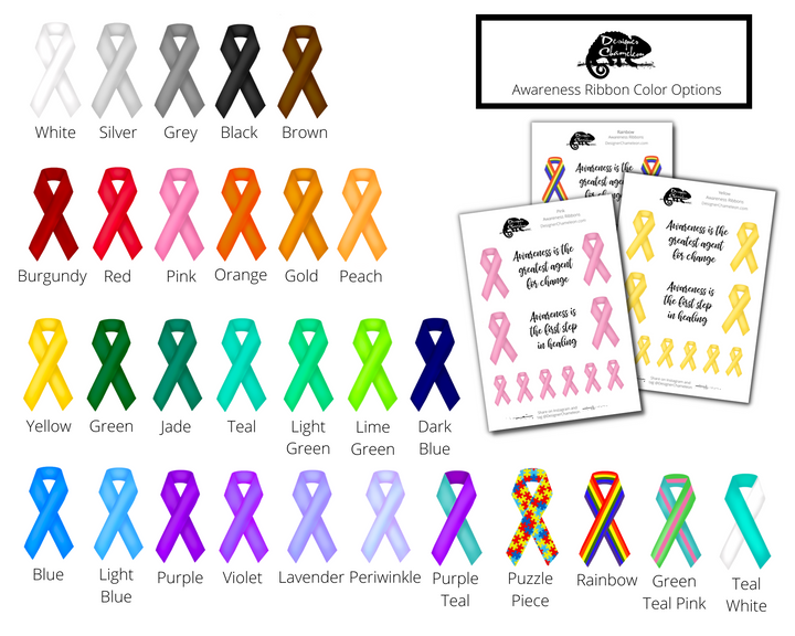 Awared Ribbon Sticker Awareness Ribbon Stickers – Designer Chameleon