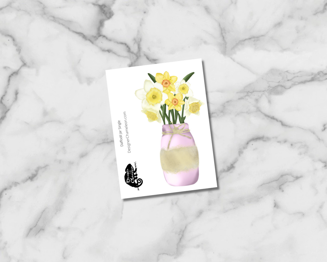 Daffodil Jar Single Sticker