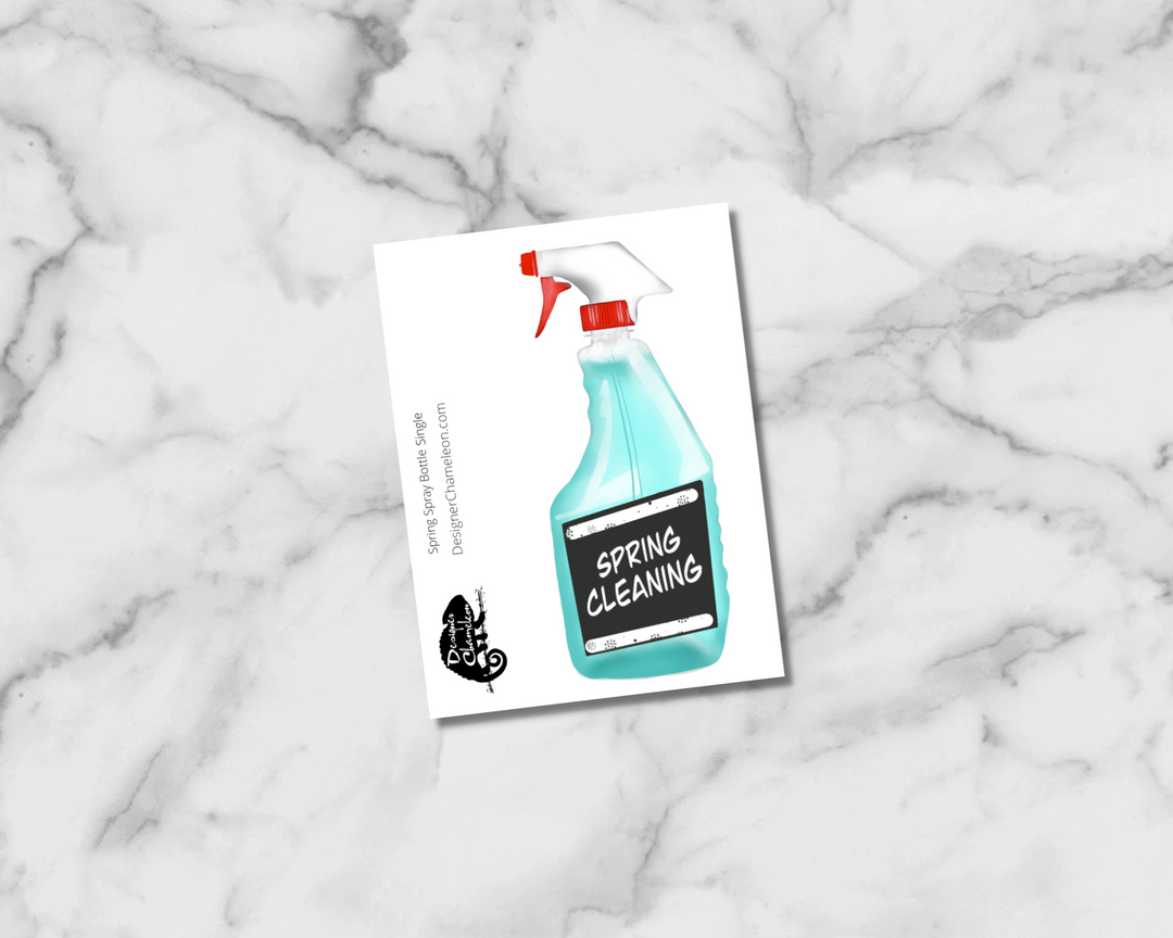 Spring Cleaning Spray Bottle Single Sticker