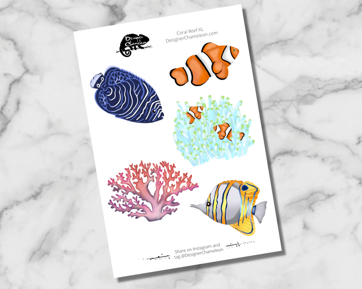 Coral Reef Theme Sticker Kit