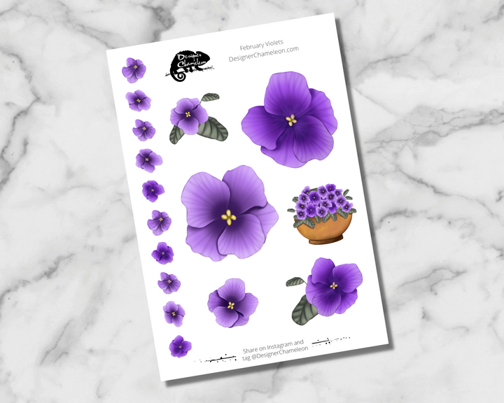 Birth Month Floral Sticker Bundle