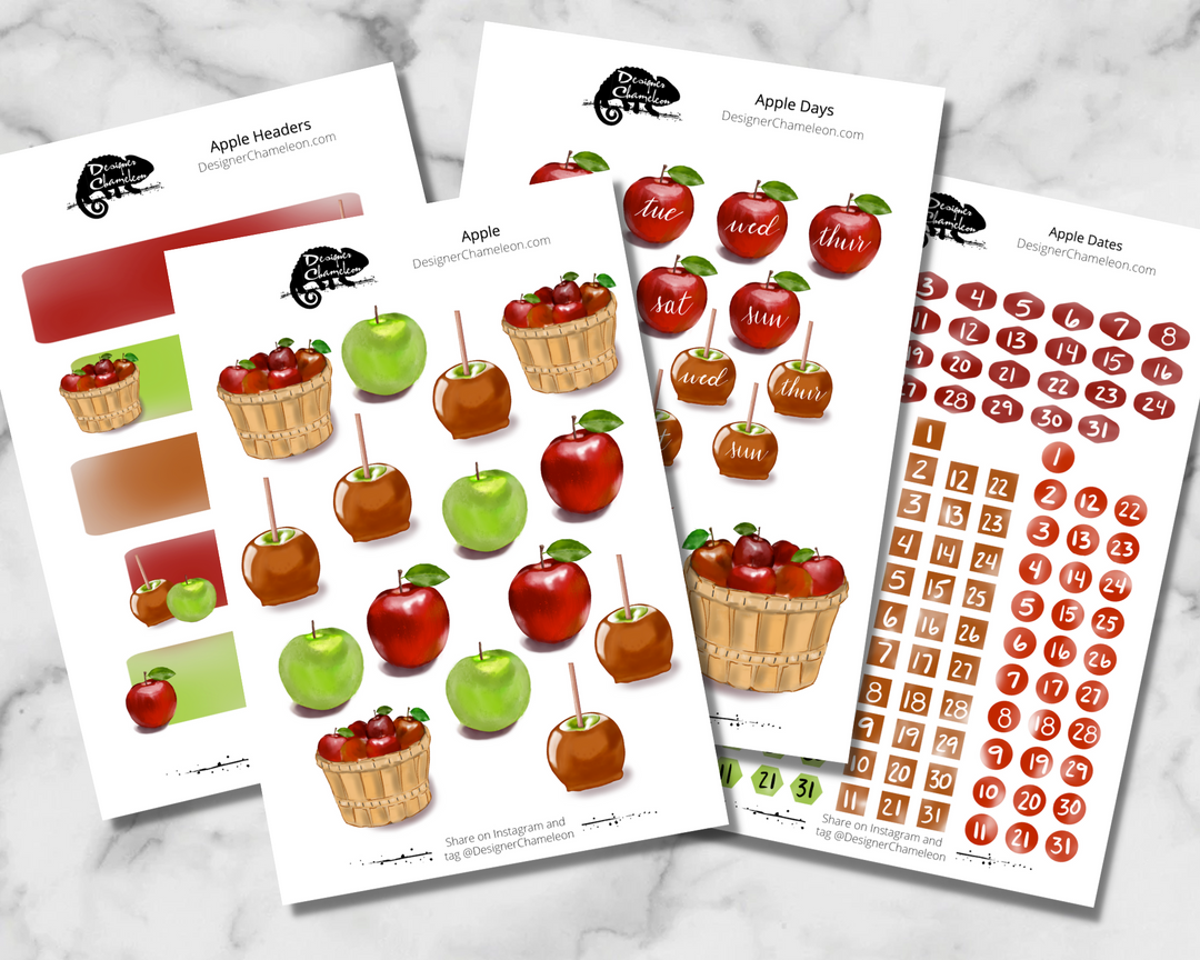 Apple Theme Sticker Kit