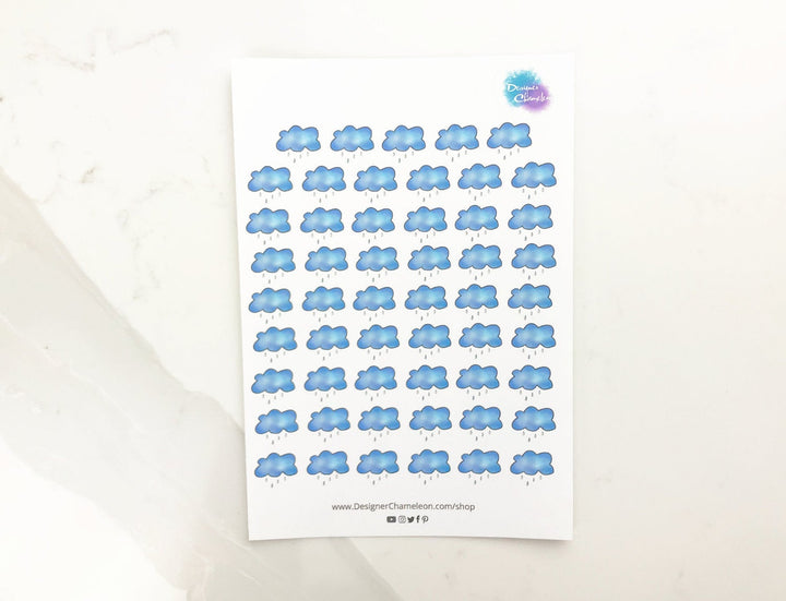 Weather Planner Stickers -Sunshine, Clouds, Rain, Snow